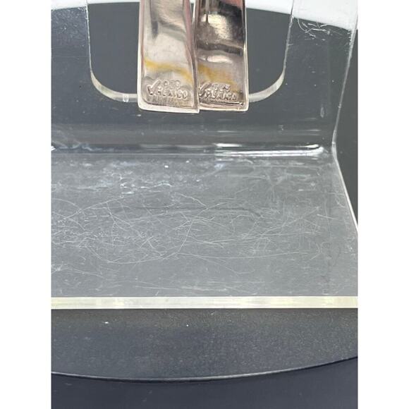 Mexico 925 Designer Signed  
Copper Wrapped Dangle Cone Shaped Earrings - Picture 7 of 12